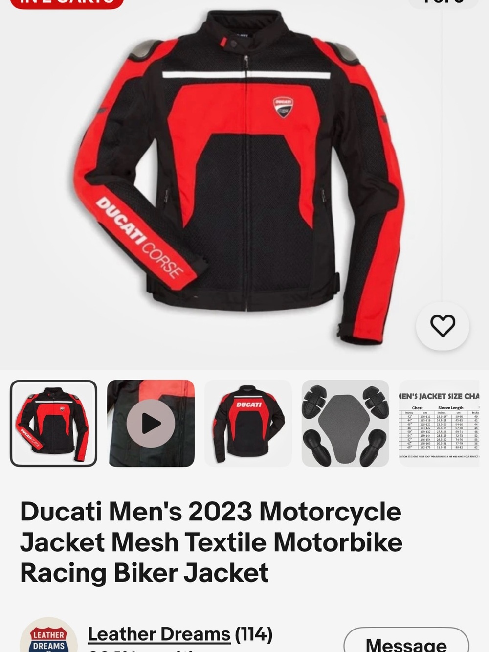 Ducati Corse Tex C2 Jacket - Black & Red